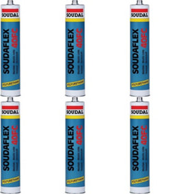 Soudal Soudaflex 40 FC Polyurethane Sealant/Adhesive White 310ml (Pack of 6)