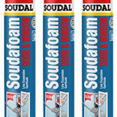 Soudal Soudafoam Gap Filler Window & Door XTRA Gun Grade 750ml 5666 ...