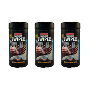 Soudal Swipex Cleansing Wipes - 100 Wipes - Cleaning Wipes - Pack of 3
