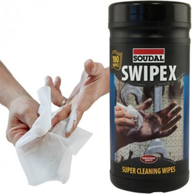Soudal Swipex Cleansing Wipes - 100 Wipes - Cleaning Wipes - Pack of 3