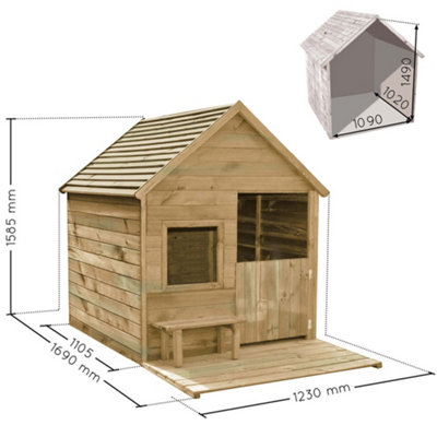 Soulet Heidi Playhouse with Patio 6 x 4 Pressure Treated - 3