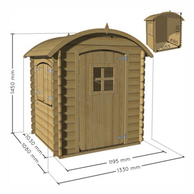 Soulet Patty Childrens Glamping Playhouse 3 x 3 Traditional Style - 3