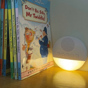 Sound Machine Night Light - USB Rechargeable Bedroom Lamp with 20 Sounds, Adjustable Volume & Timer - Measures H3 x W9 x D9