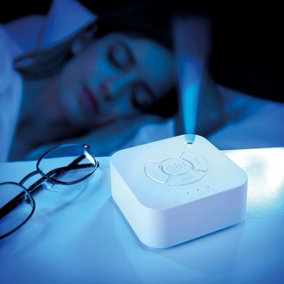 Sound Machine with Dreamlight - Bedroom Night Light Projector Lamp with 6 Sounds & 3 Lullabies, Adjustable Volume & Timer