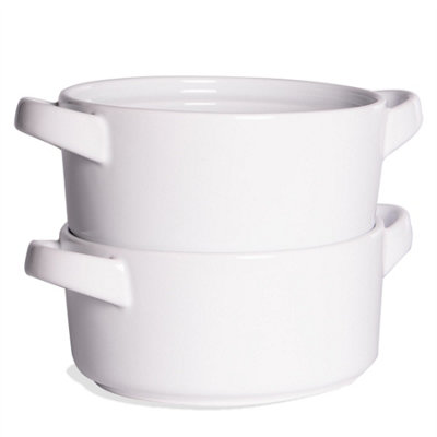 Soup Bowls with Handles - Set of 4 - M&W
