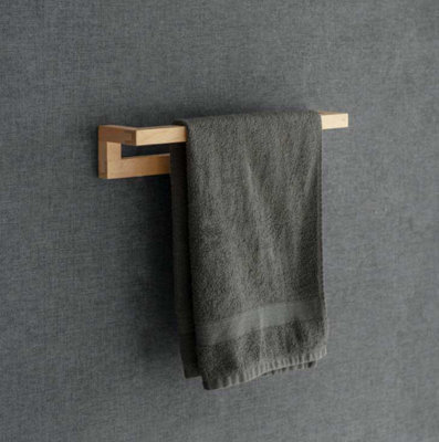 Southbourne Wooden Beech Bathroom Cloakroom Single Towel Rail Bar ...