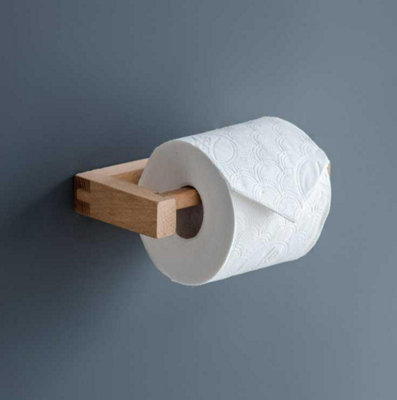 Southbourne Wooden Beech Bathroom Cloakroom Toilet Roll Holder Wall Mounted Price Comparisons | Compare The Build