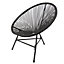 Southbury Designer Egg  String Chair Bistro Garden Set - Black