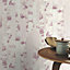 Souvenir Toile De Juoy Red Wallpaper Rasch Wood Effect Paste The Wall Vinyl