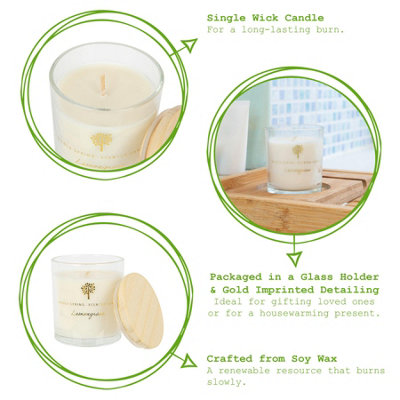 Soy Wax Scented Candles - 130g - Lemongrass - Pack of 3