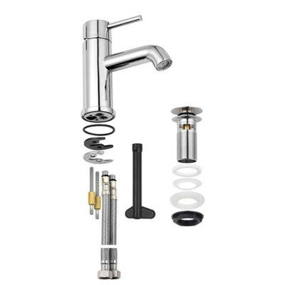 SP Spiral Basin Mixer Tap Silver (One Size)