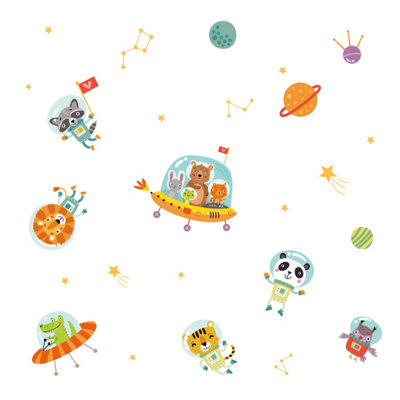 Space Animals Wall Stickers Pack