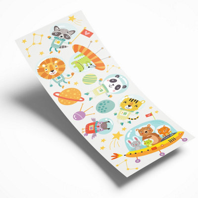 Space Animals Wall Stickers Pack