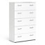 Space Chest of 5 Drawers in White