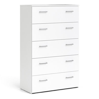 Space Chest of 5 Drawers in White