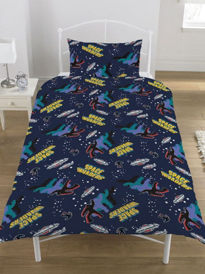Space Invaders Single Duvet Cover and Pillowcase Set