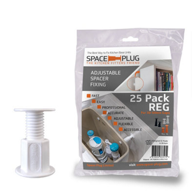 Space-Plug 25 Regular Pack - White Fixings