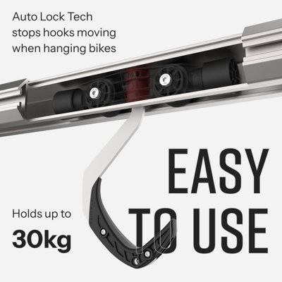Space Saving Wall Mounted Bike Rack for 2 Bikes, Rotating Hooks ...