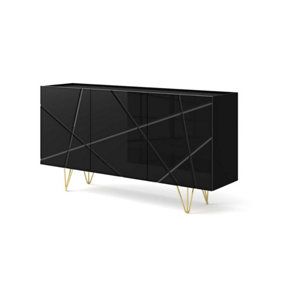 Space Sideboard Cabinet in Black W1600mm x H850mm x D520mm