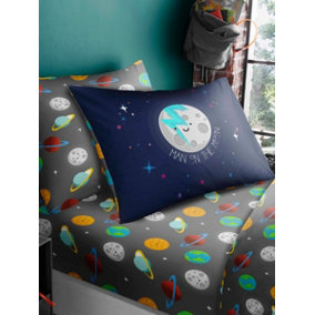 Space Single Fitted Sheet and Pillowcase Set
