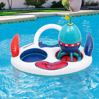 Space UFO Swimming Pool Toy Inflatable Rocket Launch Water Game for Kids