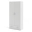 Space Wardrobe with 2 Doors + 1 Drawer in White 1750