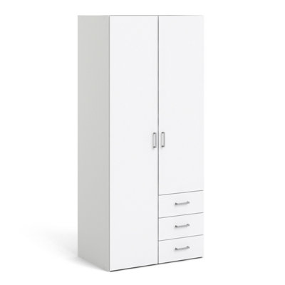 White gloss shop wardrobe b&q