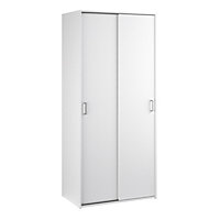 Space Wardrobe with 2 Sliding Doors in White