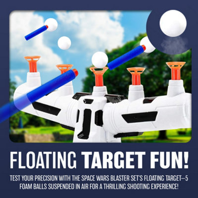 Space Wars Shooting Hover Floating Target Game Gun Aim Gift Toy Balls Xmas New - 3