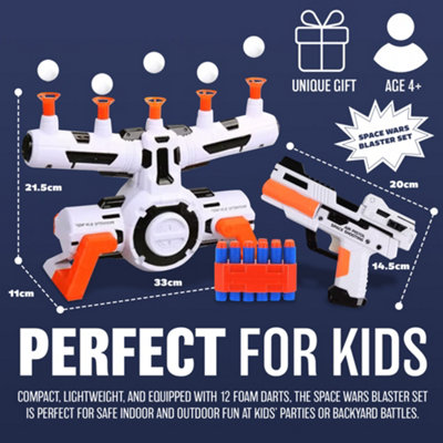 Space Wars Shooting Hover Floating Target Game Gun Aim Gift Toy Balls Xmas New - 5