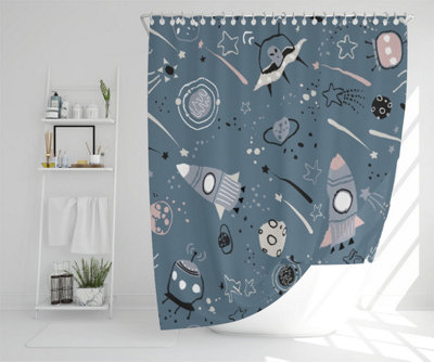 spaceships and planets with stars (Shower Curtain) / Default Title Price Comparisons | Compare The Build
