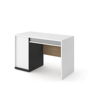 Spacious and Stylish Imola Computer Desk in White Matt (H)76cm (W)120cm (D)56cm - Ideal for Home Office