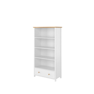 Spacious Bookcase with Drawer and Four Tiers (H)1610mm (W)850mm (D)420mm - Timeless Children's Furniture