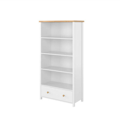 Spacious Bookcase with Drawer and Four Tiers (H)1610mm (W)850mm (D)420mm - Timeless Furniture