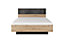 Spacious Tally Ottoman Bed - Stylish Oak Artisan & Anthracite, Storage Included H1040mm W1630mm D2100mm