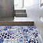 Spanish & Moroccan Blue Tiles Self-adhesive kitchen bathroom home floor stickers
