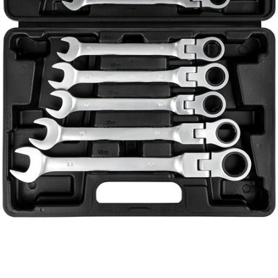 Spanner Set - 12-piece, combination spanner with flexible ratchet joint ...