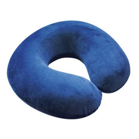 Spare Cover for Blue Memory Foam Neck Cushion - Blue Soft Velour Cover