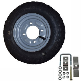 Spare Wheel & Tyre with Mounting Bracket for Erde & Daxara 100 101 102 Trailer