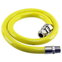SPARES2GO 1/2 Inch Gas Hob Supply Pipe Connector Hose 1 Metre Kitemark Approved EN 15266