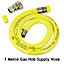 SPARES2GO 1/2 Inch Gas Hob Supply Pipe Connector Hose 1 Metre Kitemark Approved EN 15266
