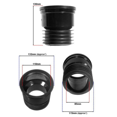 SPARES2GO 110mm / 4" Soil Pipe to Clay / Cast Iron Push Fit Waste Drain PVC Connector Adaptor