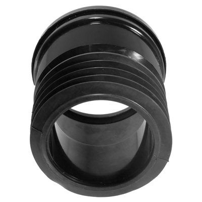 SPARES2GO 110 Mm Bodenablaufrohr-Kupplung – Doppelsteckdose, Gerade, Push-Fit, Schwarz