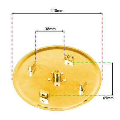 SPARES2GO 110mm Luxury Plug Cover for Shower Trap with 90mm Tray (Brushed Brass)