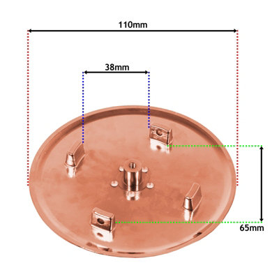 SPARES2GO 110mm Luxury Plug Cover for Shower Trap with 90mm Tray (Brushed Copper)