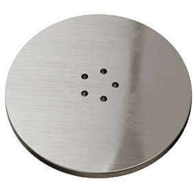 SPARES2GO 110mm Luxury Plug Cover for Shower Trap with 90mm Tray (Brushed Nickel)