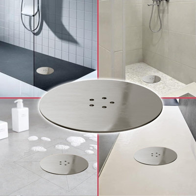 SPARES2GO 110mm Luxury Plug Cover for Shower Trap with 90mm Tray ...