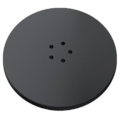 SPARES2GO 110mm Luxury Plug Cover for Shower Trap with 90mm Tray (Matt Black)