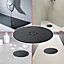 SPARES2GO 110mm Luxury Plug Cover for Shower Trap with 90mm Tray (Matt Black)