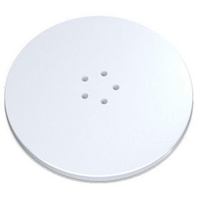 SPARES2GO 110mm Luxury Plug Cover for Shower Trap with 90mm Tray (Matt White)